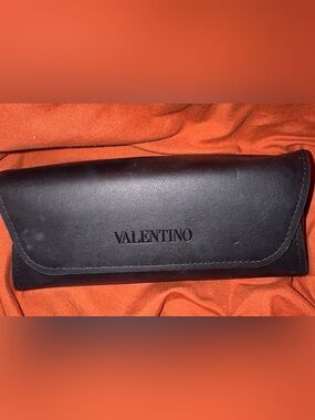 Authentic Valentino Black Leather Sunglasses Case Replacement Only